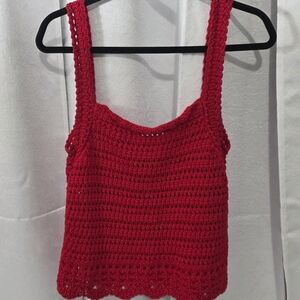 Madewell Scarlet Crochet Tank Top